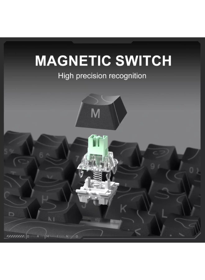 onikuma G67 HE RGB Magnetic Gaming Keyboard with Hall Effect Technology, Adjustable Actuation, Ultra-Low 0.125ms Latency, 8K Polling Rate, 67-Key Compact Layout, Hot-Swappable Switches, Dynamic RGB Lighting - Image 5